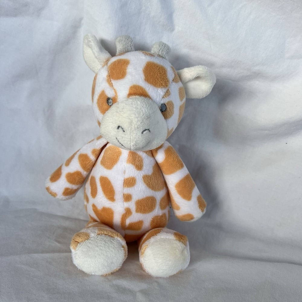 Carter's Giraffe Lovey Stuffed Animal Plush Toy 2013 #63183 Orange White 9"